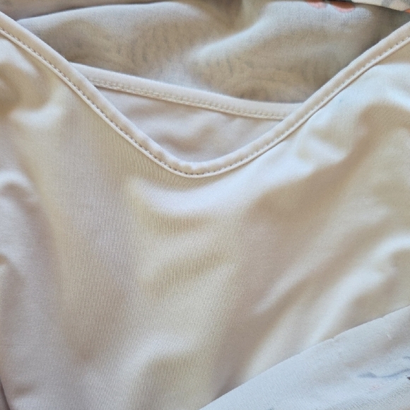 Reiss Cream 'Sadie' Floral Print Semi-Sheer Mini Dress - Size 10 - Picture 7 of 10